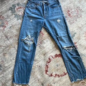 Levi's Distressed Blue Denim Jeans